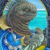 Marine Iguana Art Paint By Numbers