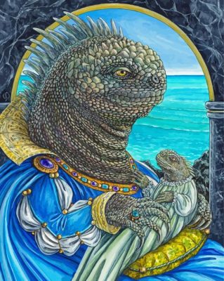 Marine Iguana Art Paint By Numbers