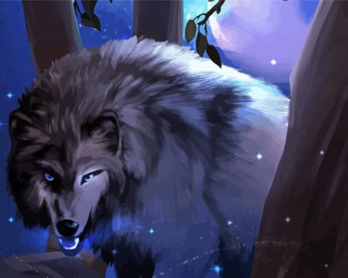 Midnight Wolf Paint By Numbers