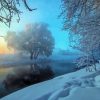 Misty Winter Sunrise Paint By Numbers