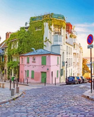 Montmartre Streets In Paris Paint By Numbers