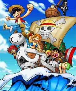 One Piece Ship And Characters Paint By Numbers