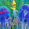 Oscar And Jellyfish From Shark Tale Paint By Numbers