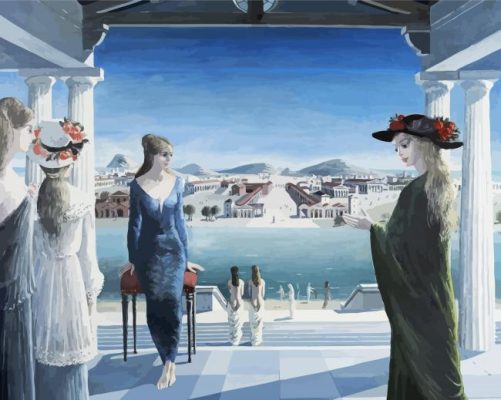 Paul Delvaux A Walk With Love And Death Paint By Numbers