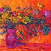 Peonies And Ranunculus Flowers Vase Art Paint By Numbers