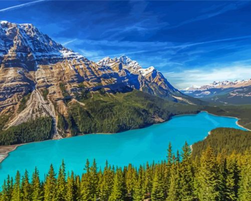 Peyto Lake In Canada Paint By Numbers