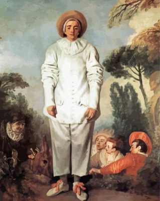 Pierrot By Watteau Paint By Numbers