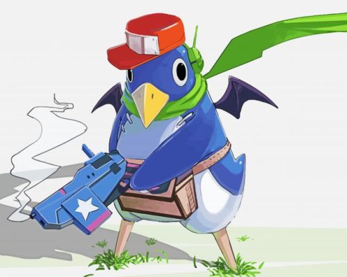 Prinny With Gun Paint By Numbers