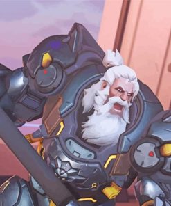 Reinhardt Overwatch Video Game Paint By Numbers