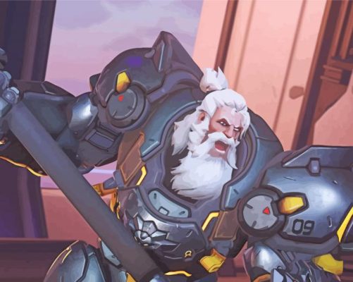 Reinhardt Overwatch Video Game Paint By Numbers