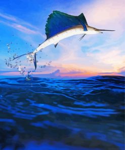 Sailfish In The Sunset Paint By Numbers