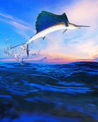 Sailfish In The Sunset Paint By Numbers