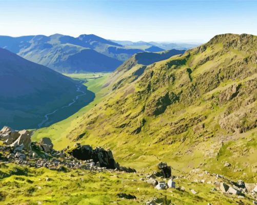 Scafell Pike England Landscape Paint By Numbers