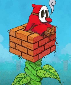 Shy Guy Smoking Paint By Numbers