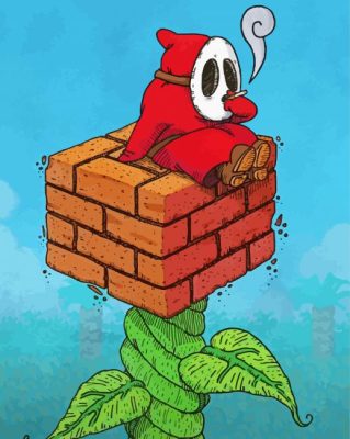 Shy Guy Smoking Paint By Numbers