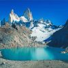 Snowy Fitz Roy Mountain Landscape Paint By Numbers