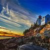 Sunrise At Bass Harbor Lighthouse Paint By Numbers