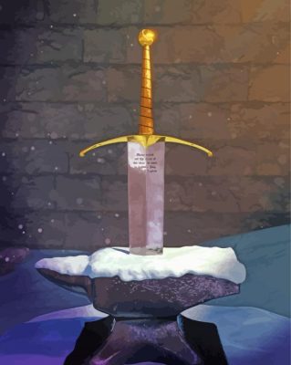 Sword In Stone Paint By Numbers