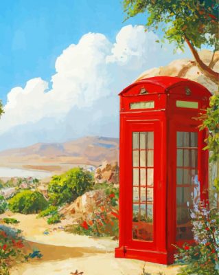 The Red Phone Box Paint By Numbers