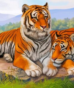 Tiger Couple Animals Paint By Numbers
