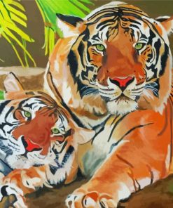 Tiger Couple Art Paint By Numbers