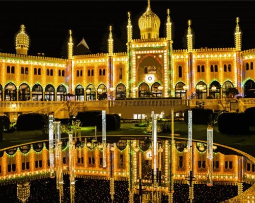 Tivoli Gardens Copenhagen Palace Paint By Numbers