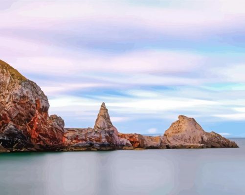 Torquay Beach Rocks In England Paint By Numbers