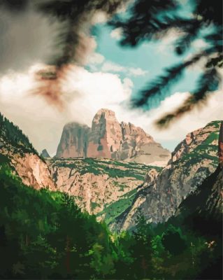 Tre Cime Di Lavaredo View Paint By Numbers