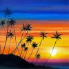 Palm Tree Silhouette Art Paint By Numbers