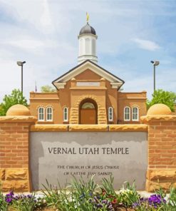 Vernal Utah Temple Paint By Numbers