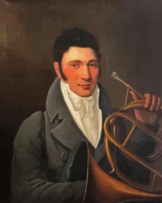 Victorian Horn Player Paint By Numbers