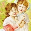 Victorian Vintage Children Paint By Numbers