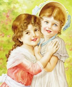 Victorian Vintage Children Paint By Numbers