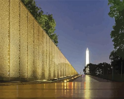 Vietnam Veterans Memorial Washington Paint By Numbers