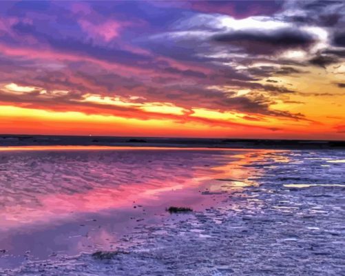 West Kirby Beach At Sunset Paint By Numbers