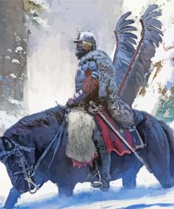 Winged Hussar In Snow Paint By Numbers