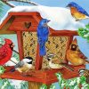 Winter Bird Feeder Paint By Numbers