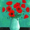 Aesthetic Vase With Red Poppies Paint By Numbers