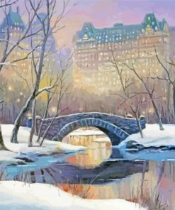 Aesthetic Winter Central Park Art Paint By Numbers