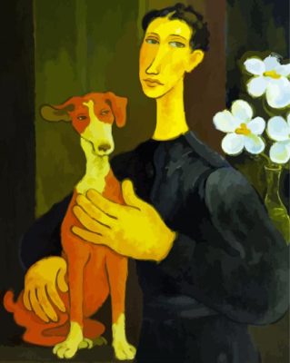 Aesthetic Woman And Dog Paint By Numbers