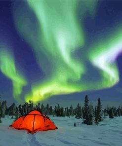 Aurora Night Camping Paint By Numbers