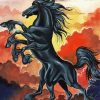 Black Sleipnir Horse Paint By Numbers