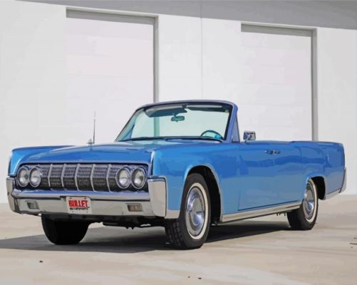 Blue 1964 Lincoln Continental Paint By Numbers