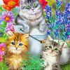 Cats In Garden Paint By Numbers