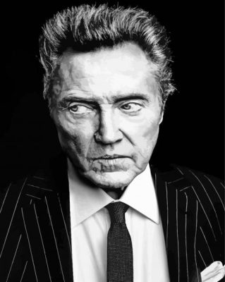 Christopher Walken Black And White Paint By Numbers