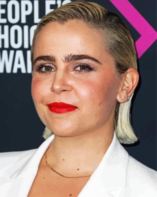 Close Up Mae Whitman Paint By Numbers