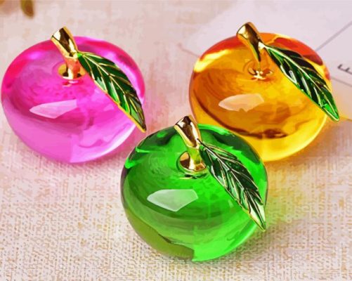 Colorful Glass Apples Paint By Numbers