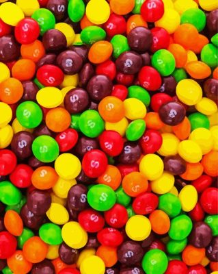 Colorful Skittles Candy Paint By Numbers