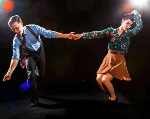 Swing Dancing Couple Paint By Numbers