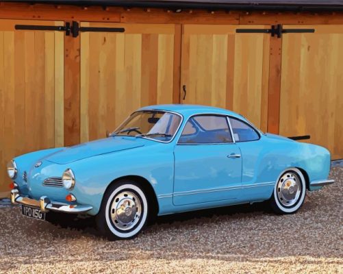 Cyan Karmann Ghia Paint By Numbers